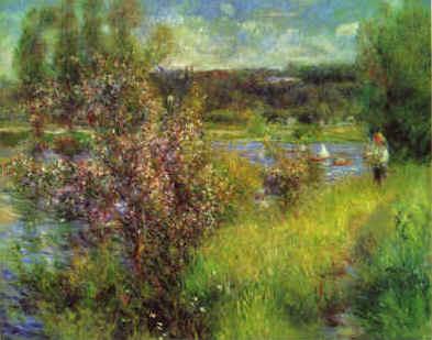 Pierre Renoir The Seine at Chatou France oil painting art